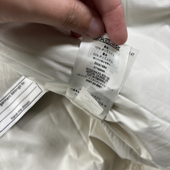 Patagonia Lunar Frost Jacket Girls' Size XL (14) Ivory Cream 68595 Fleece Zip - Picture 10 of 16